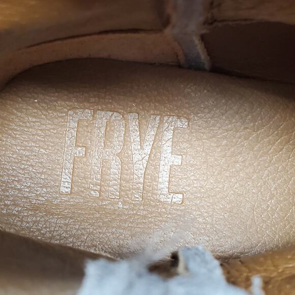 Frye Billy Short Suede Leather Western Booties Blue Ash Velour Pull On Size US 7 - Picture 9 of 10